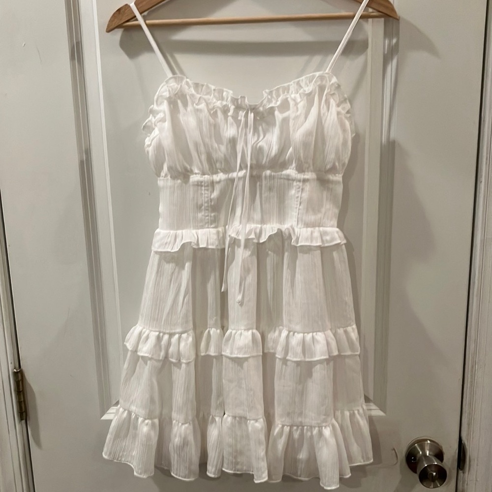 🎉 3/$15 Wild Fable White Ruffled Sundress XS